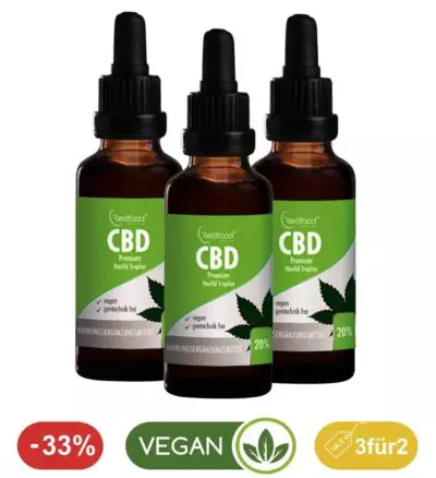 Angebot 3für2 Cannabisöl Hanföl CBD Vollspektrum Hanf Öl 20% 10ml kaufen