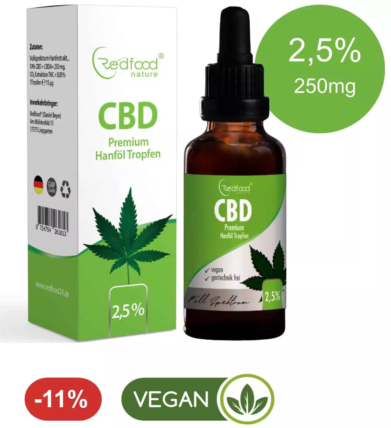 CBD Vollspektrum Öl 2,5% 10ml