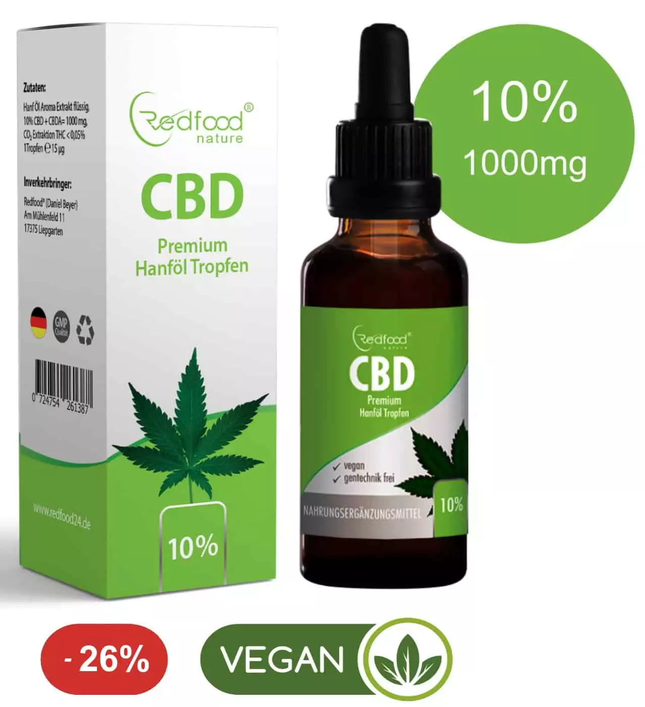 Cannabisöl Hanföl CBD Vollspektrum Hanf Öl 10% 10ml kaufen