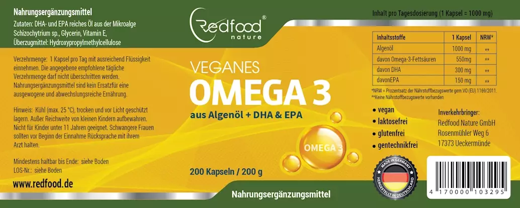 Vegane Omega 3 Kapseln