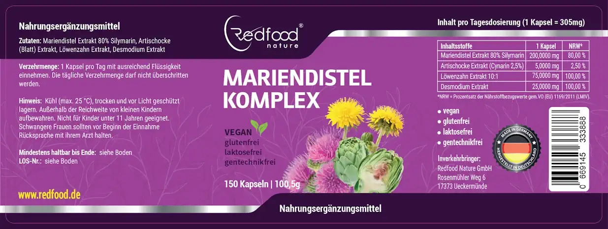 Mariendistel Komplex Kapseln