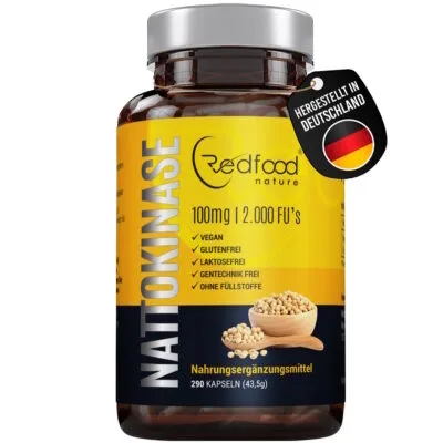 Nattokinase 290 kapsler 2000 naturlig blodfortynnende for hjerte- og karsykdommer