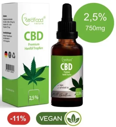 Kjøp cannabisolje hampolje CBD fullspektret hampolje 2,5% 30ml