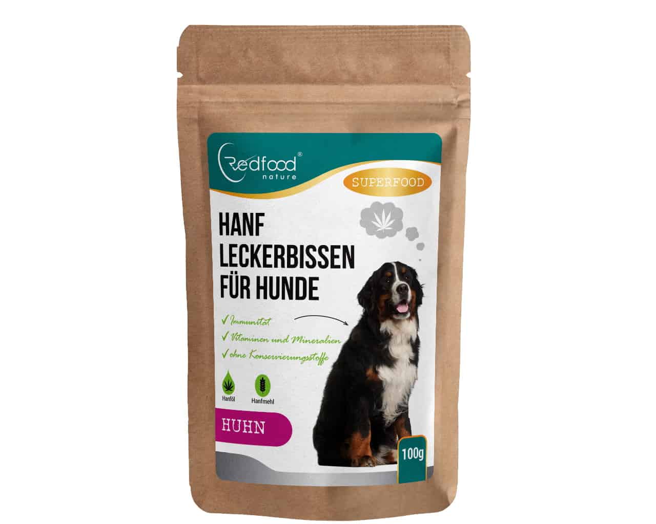 Hanf leckerbissen für Hunde Geschmack Hähnchen