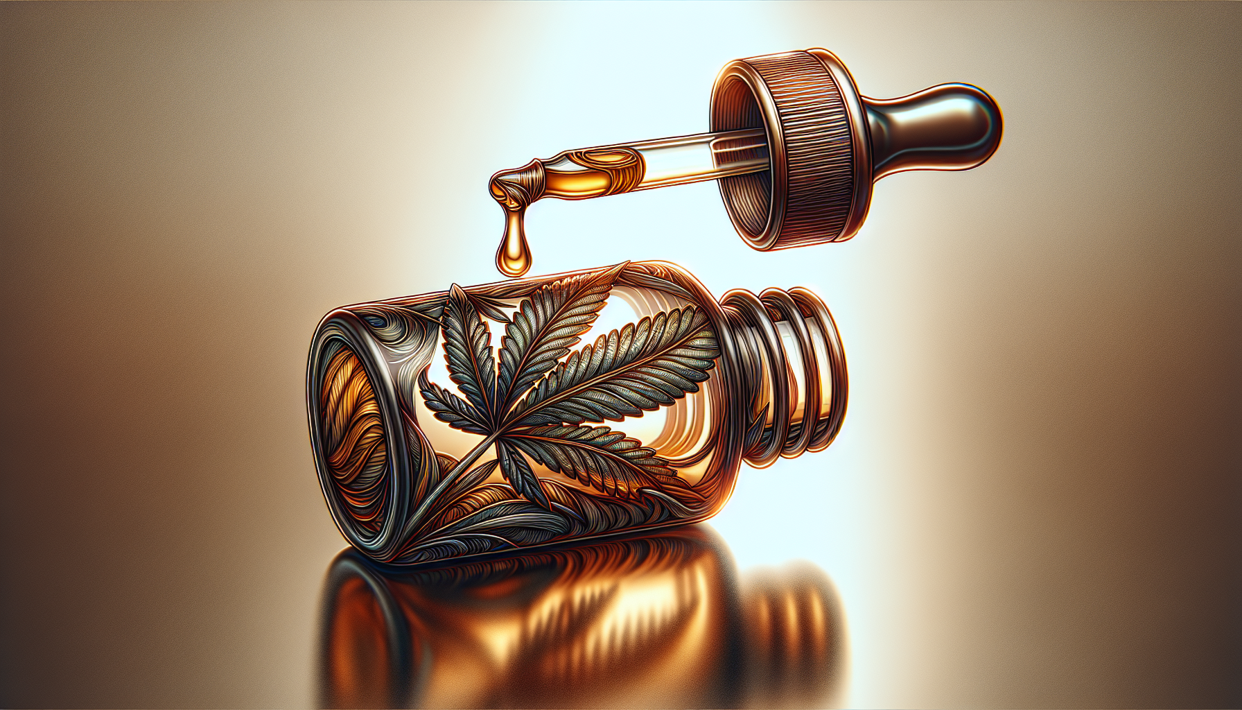 Flasche mit CBD Öl für Hunde