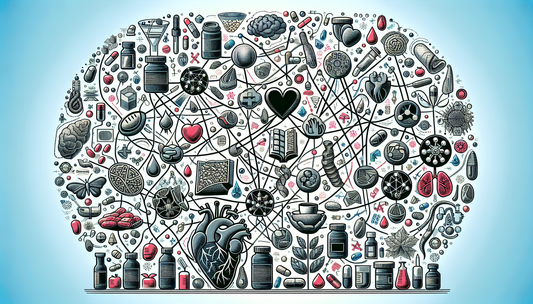 Illustration von verschiedenen Faktoren, die Wechselwirkungen begünstigen