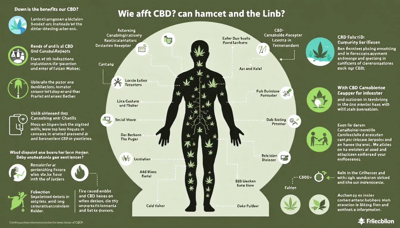 Wie wirkt CBD? Eine Darstellung von Cannabinoid-Rezeptoren im menschlichen Körper.