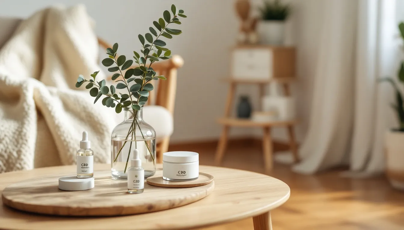 Kosmetische Produkte mit CBD.